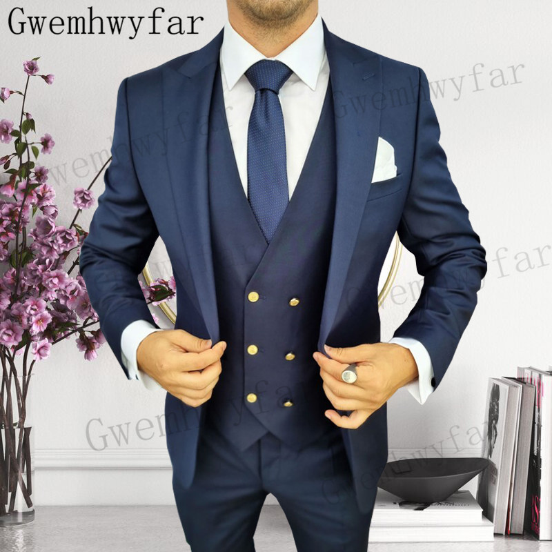 Men Formal Wear For Dinner - Gwenhwyfar smoking pana młodego z klapami