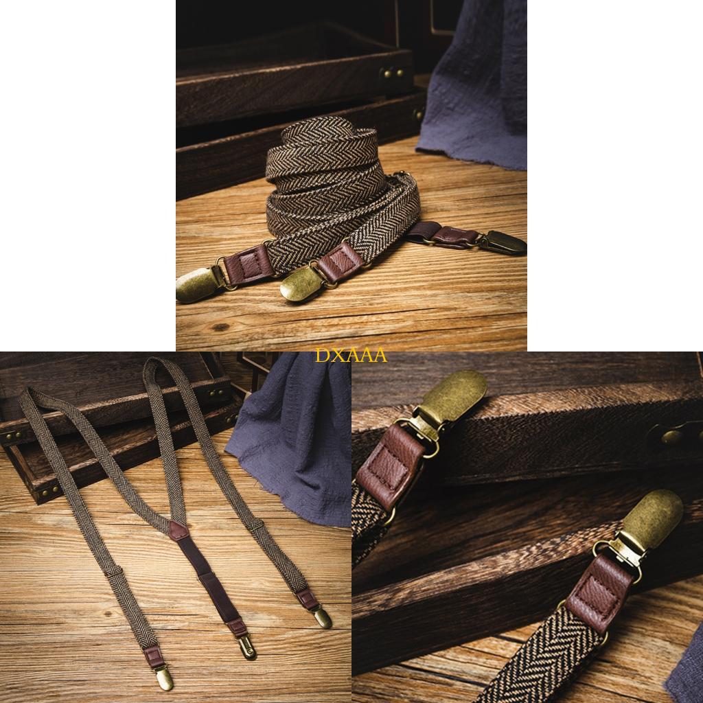 Suspender Clip Formal - Elastyczne szelki żakardowe DXAA dla mężczyzn