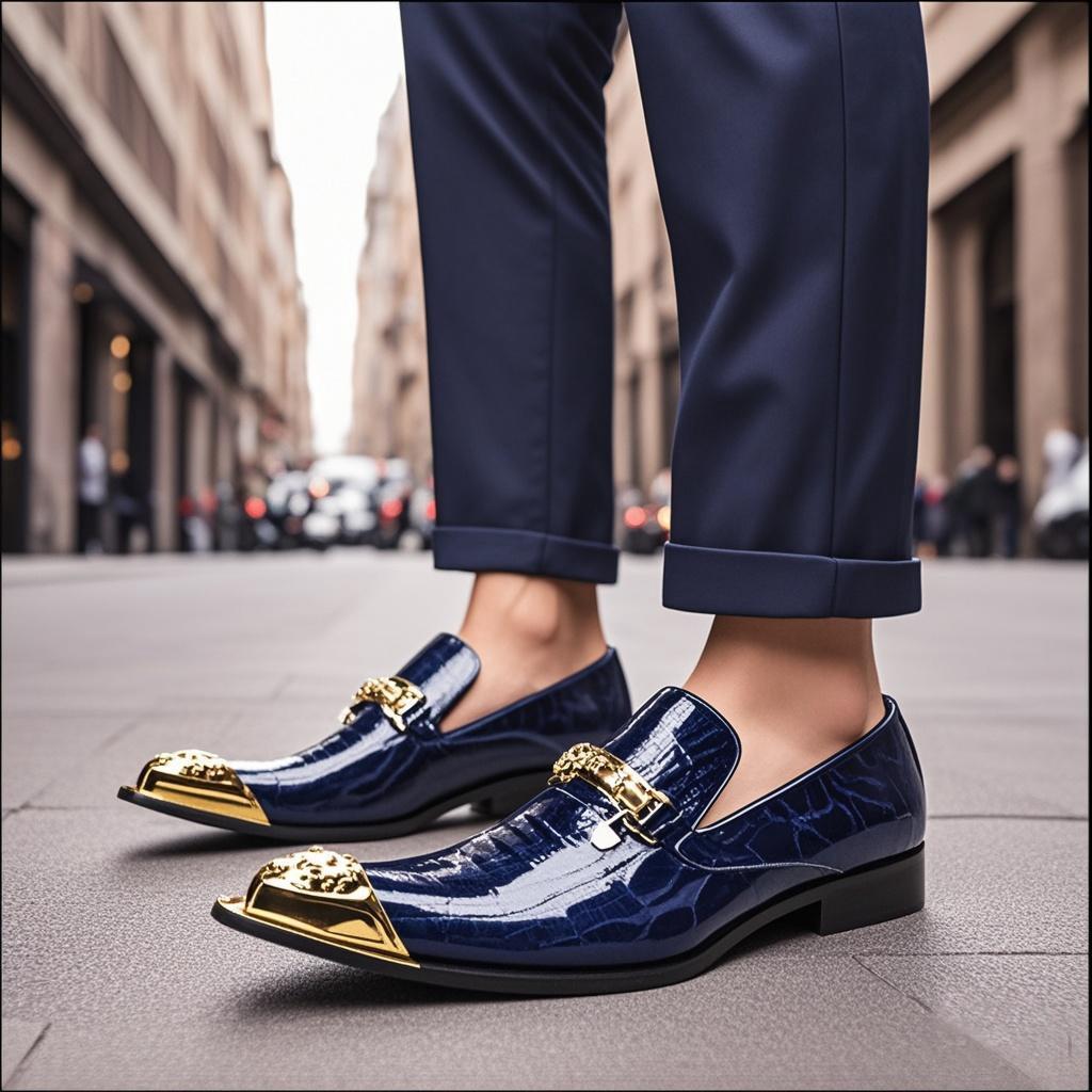 Men Formal Wear Online - Wiosenne i jesienne linie krokodyla buty