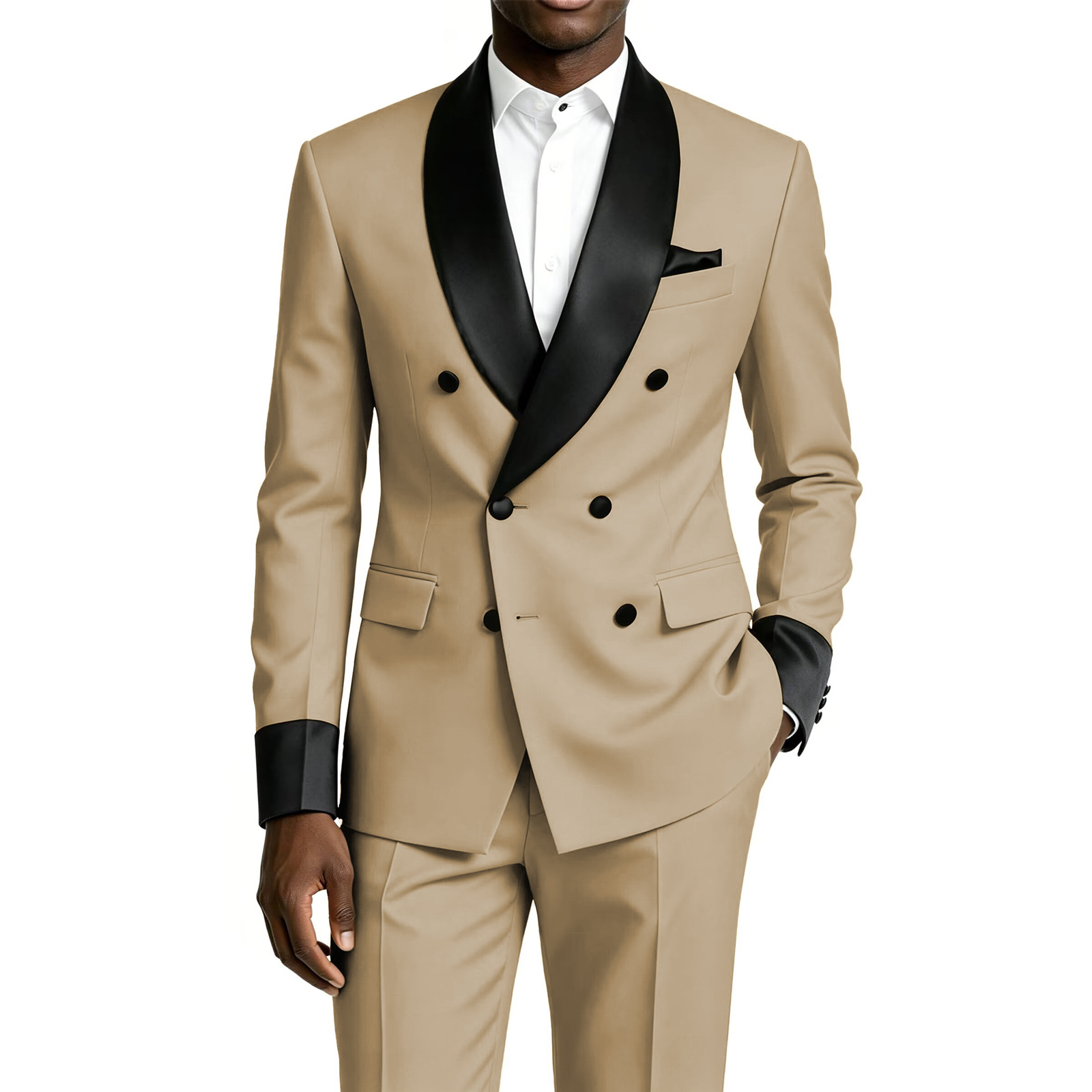 Men Formal Wear For Dinner - Męski smoking dwuczęściowy, garnitur męski slim