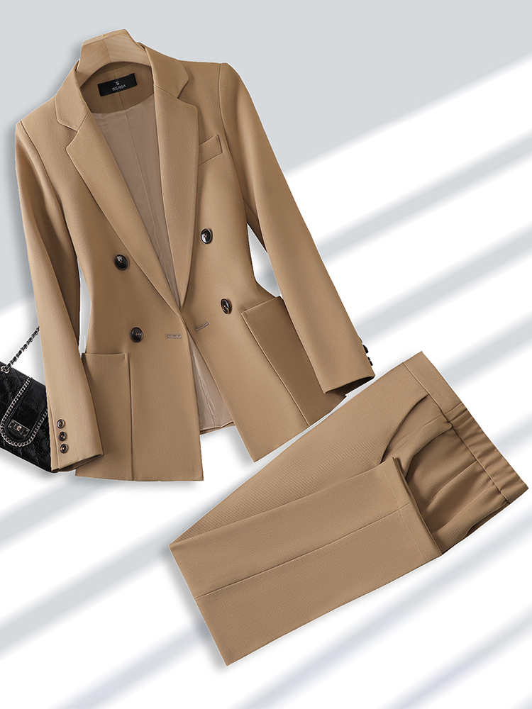 Men'S Formal Wear In Winter - Modny damski garnitur ze spodniami formalny