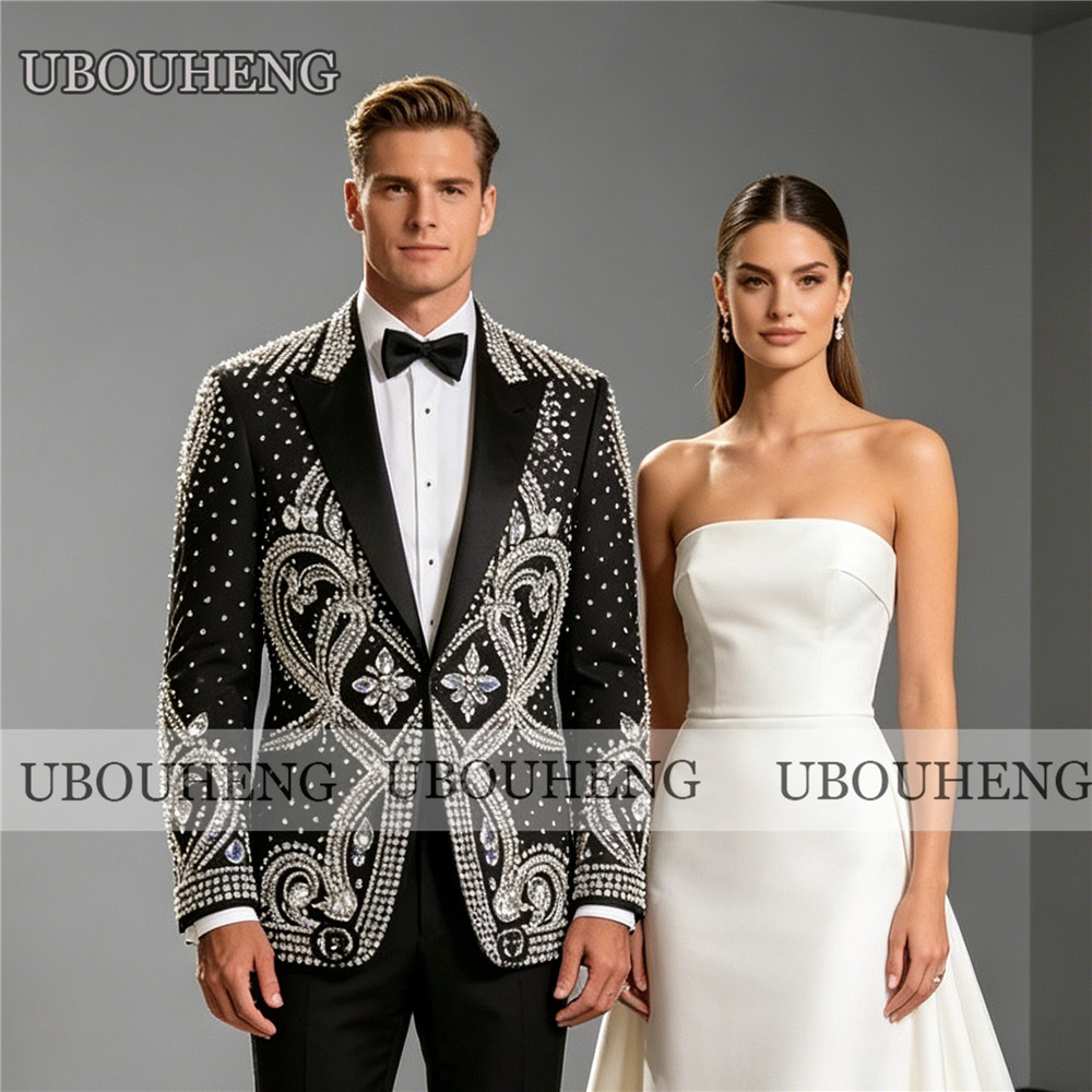 Men Formal Wear For Dinner - Wykwintny garnitur ślubny dla mężczyzny, marynarka