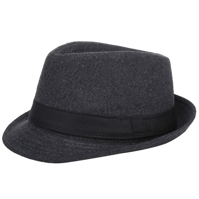 Men'S Formal Wear In Winter - Męski wełniany kapelusz Fedora na jesień