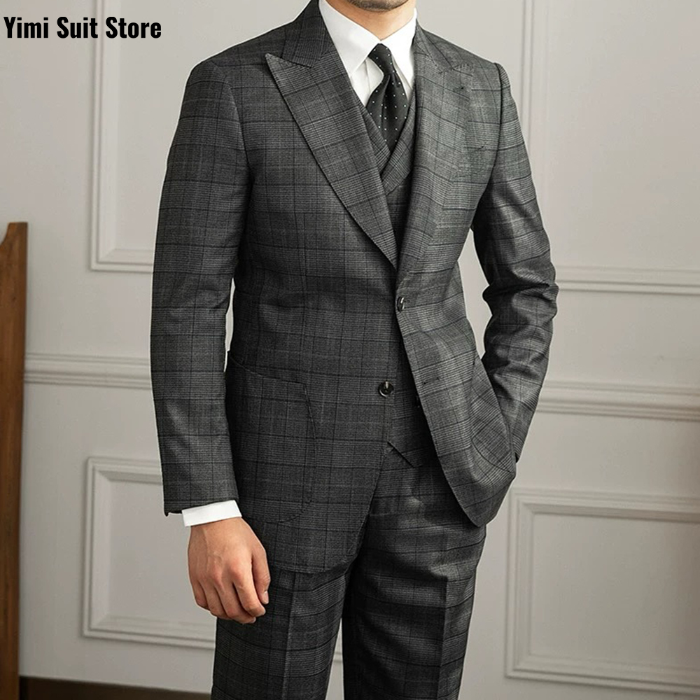 YiMinpwp Męski Garnitur 3-częś – Men Formal Wear Modern recenzja i cena
