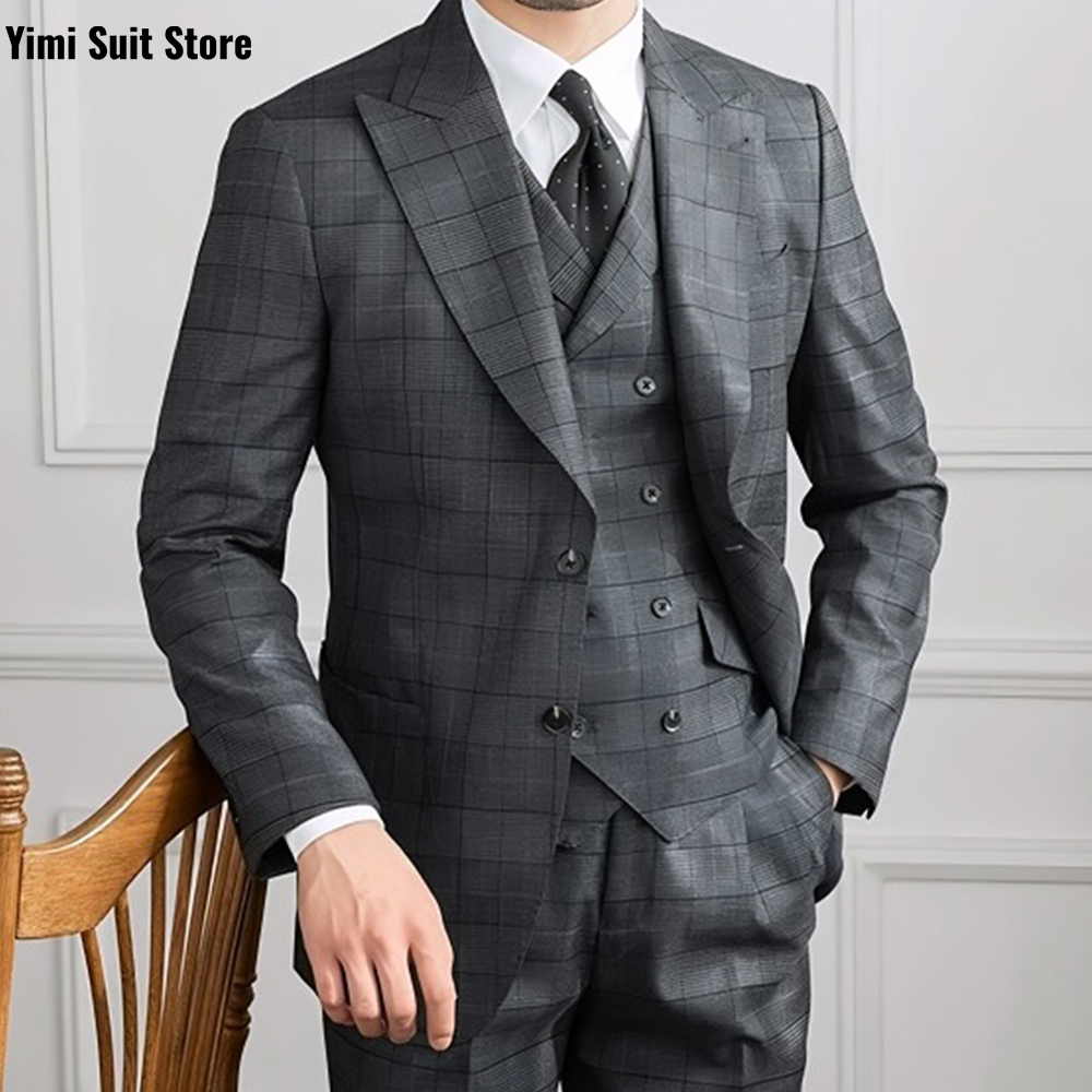 YiMinpwp Męski Garnitur 3-częś – Men Formal Wear Modern recenzja i cena