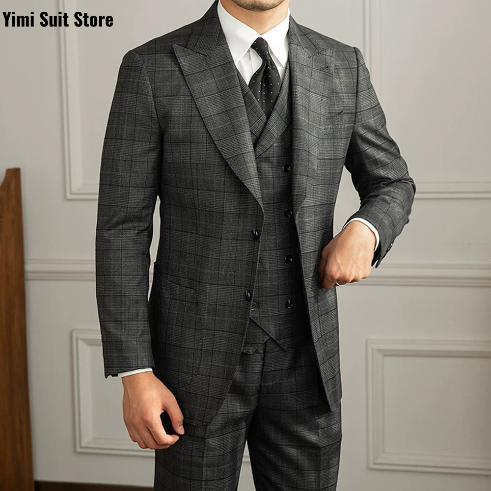 YiMinpwp Męski Garnitur 3-częś – Men Formal Wear Modern recenzja i cena