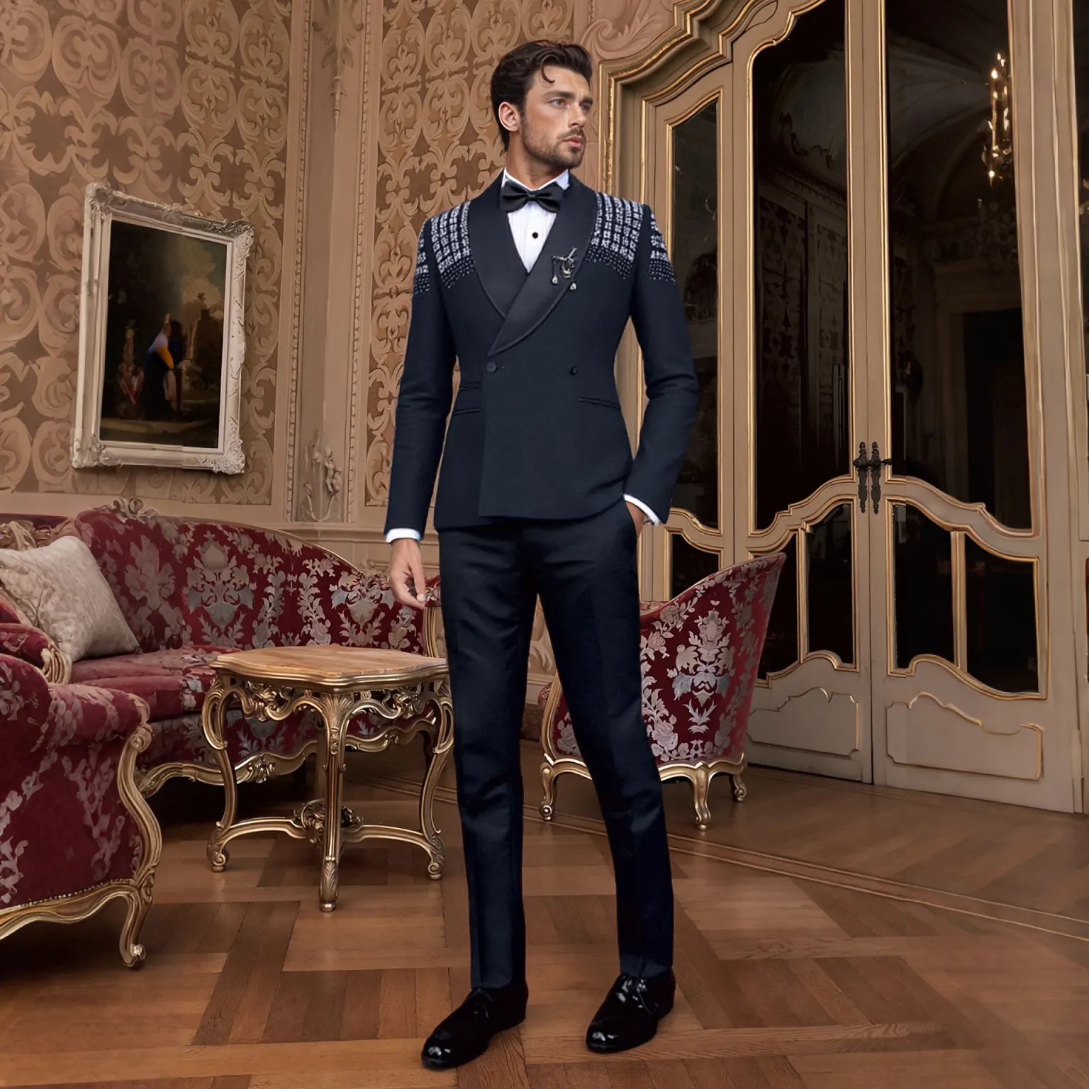 Formalne smokingi ślubne, garn – Men Formal Wear With Blazer recenzja i cena