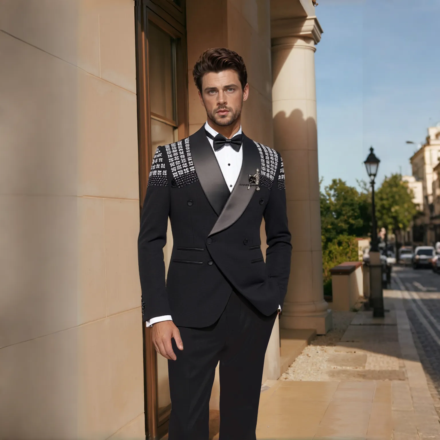 Formalne smokingi ślubne, garn – Men Formal Wear With Blazer recenzja i cena