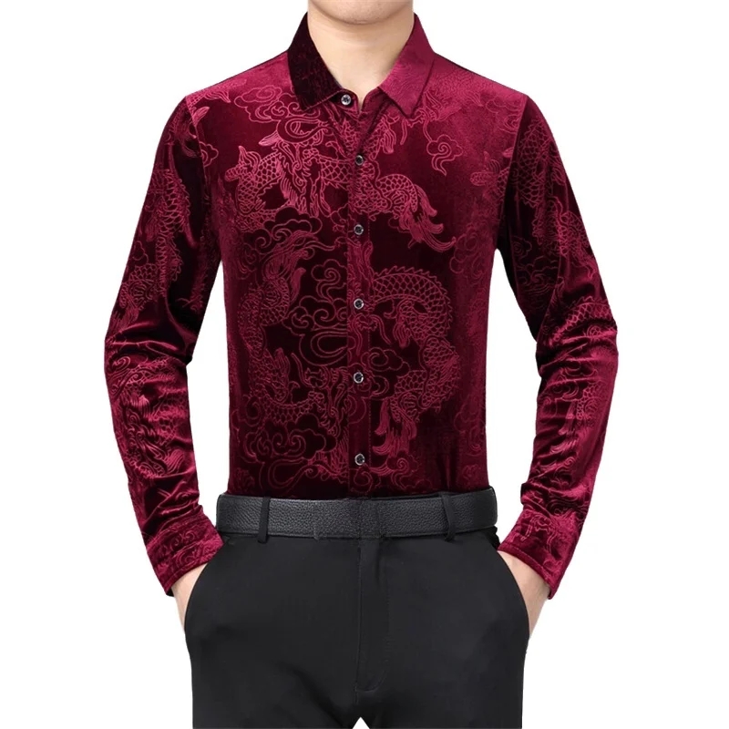 Męska koszula z długim rękawem – Men Formal Party Wear Dress recenzja i cena