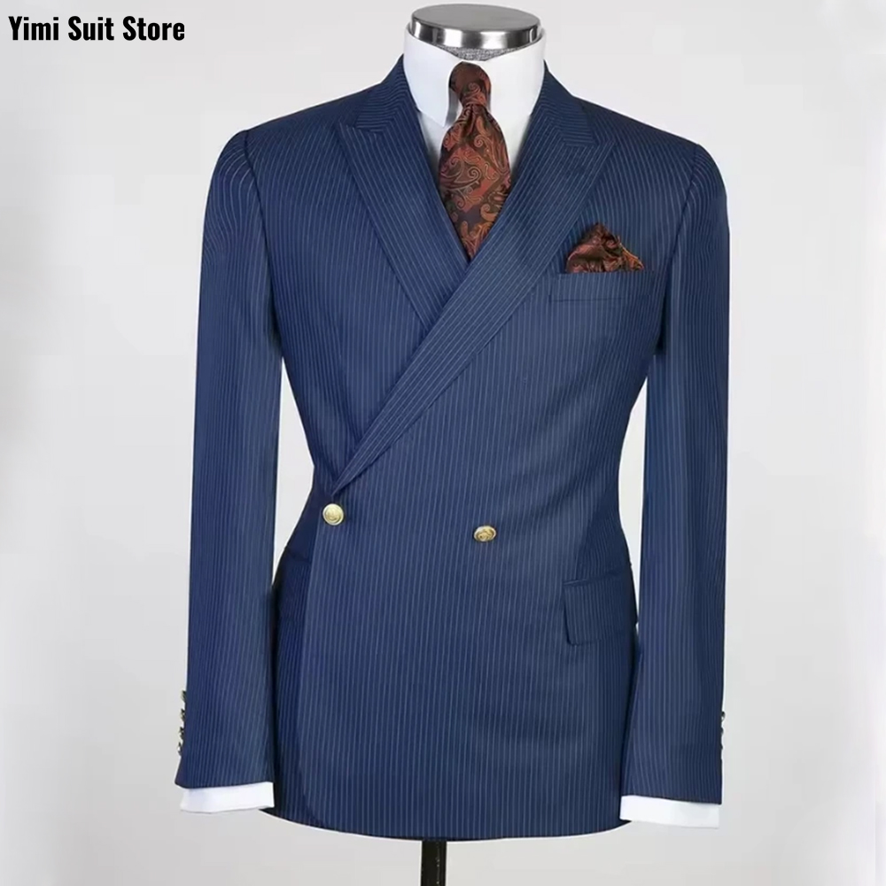 Męskie garnitury w paski, 2-cz – Men Formal Wear Modern recenzja i cena