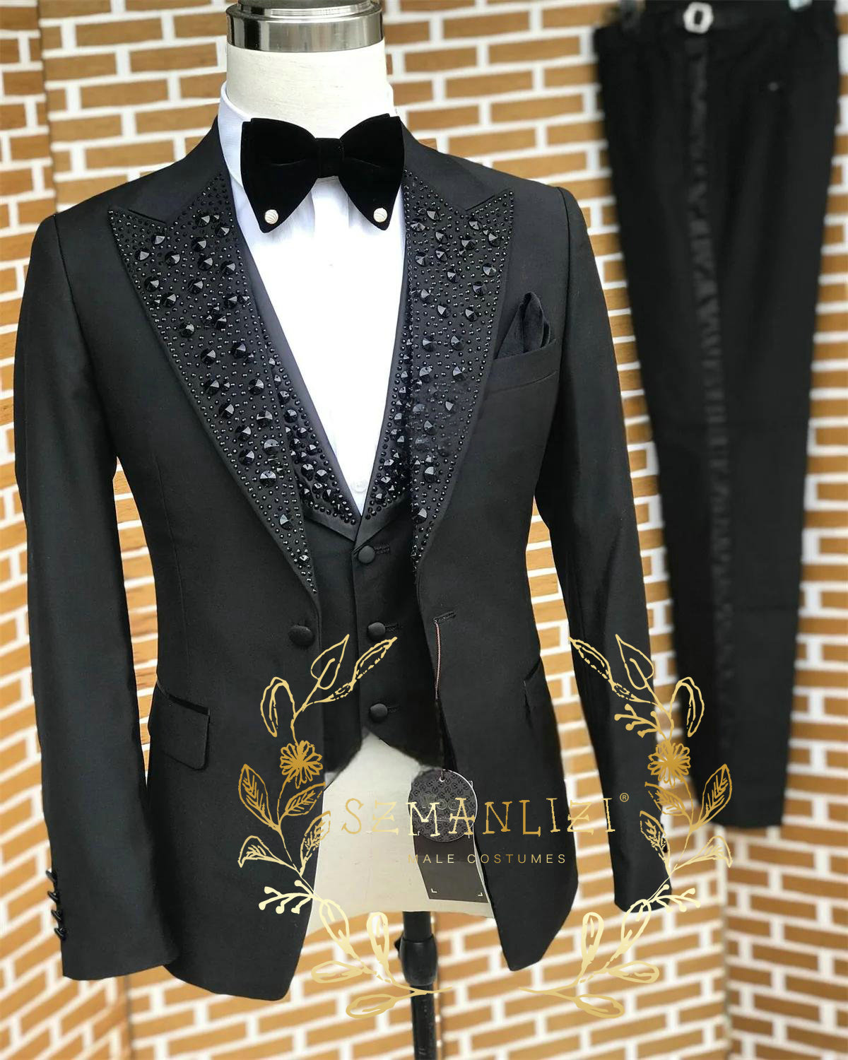 Czarne garnitury męskie Luksus – Men Formal Wear With Blazer recenzja i cena