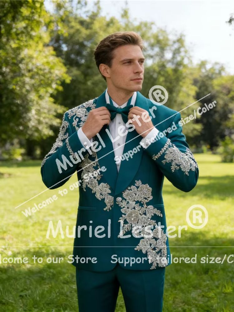 Ekskluzywny Zielony Garnitur M – Men Formal Wear Green recenzja i cena