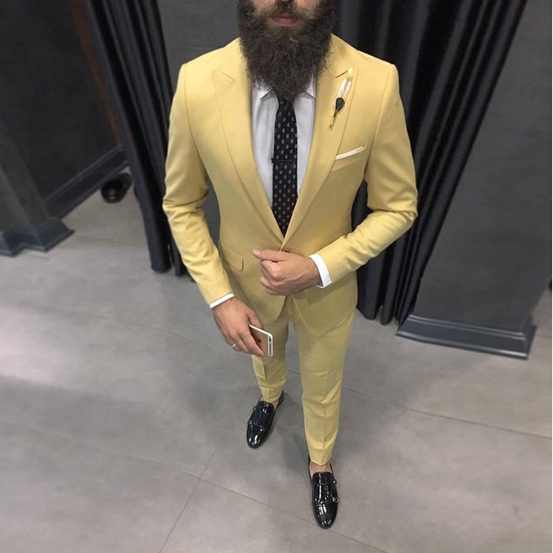 2025 Najnowsze żółte garnitury – Men Formal Wear For Dinner recenzja i cena