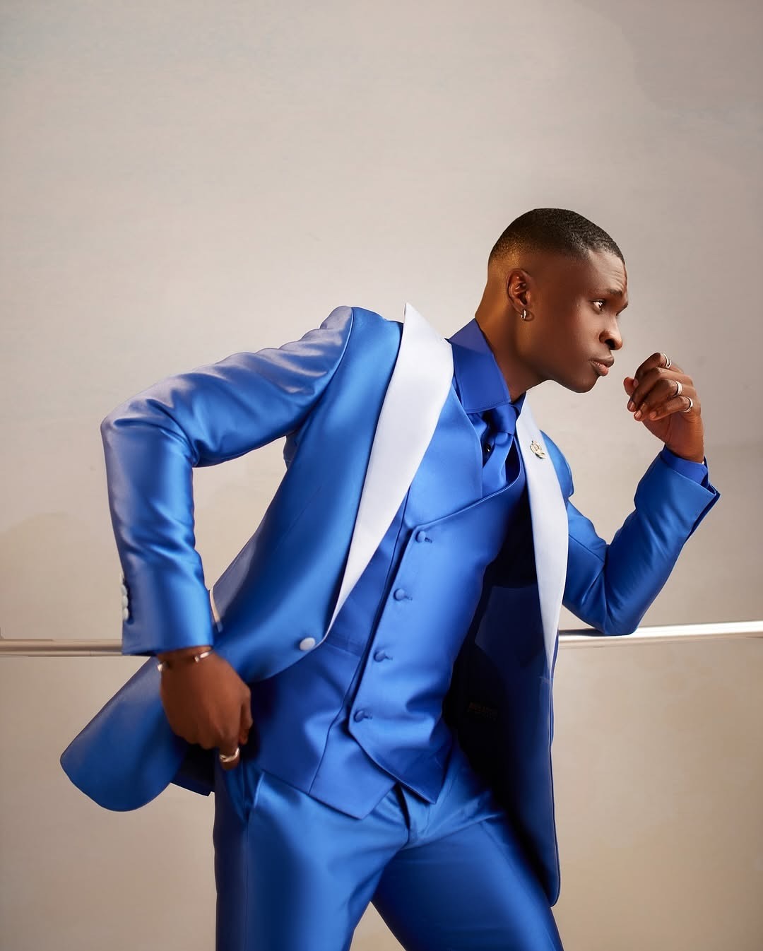 Satynowy garnitur męski 3-częś – Men Formal Wear Modern recenzja i cena