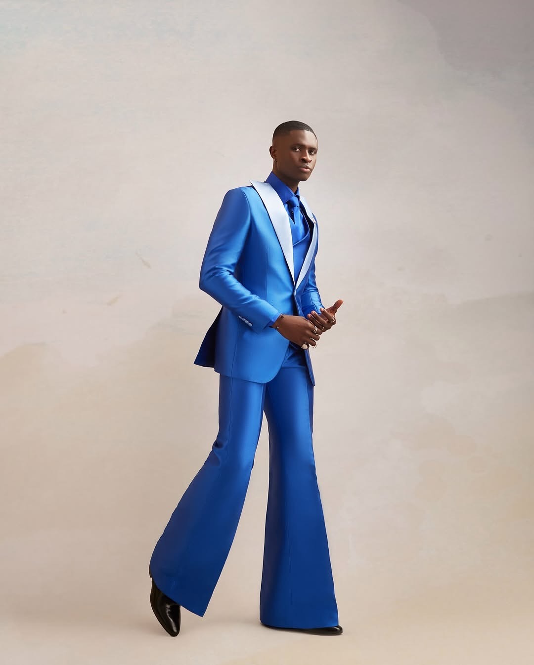 Satynowy garnitur męski 3-częś – Men Formal Wear Modern recenzja i cena