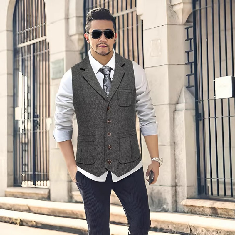Męska kamizelka garniturowa z  – Men'S Formal Wear No Suit recenzja i cena