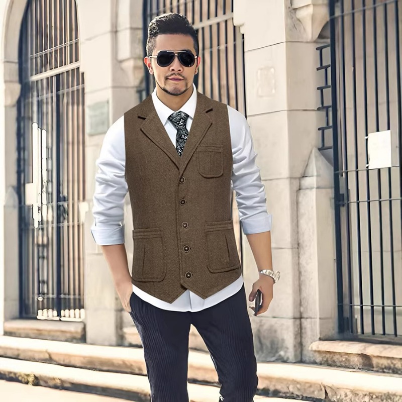 Męska kamizelka garniturowa z  – Men'S Formal Wear No Suit recenzja i cena