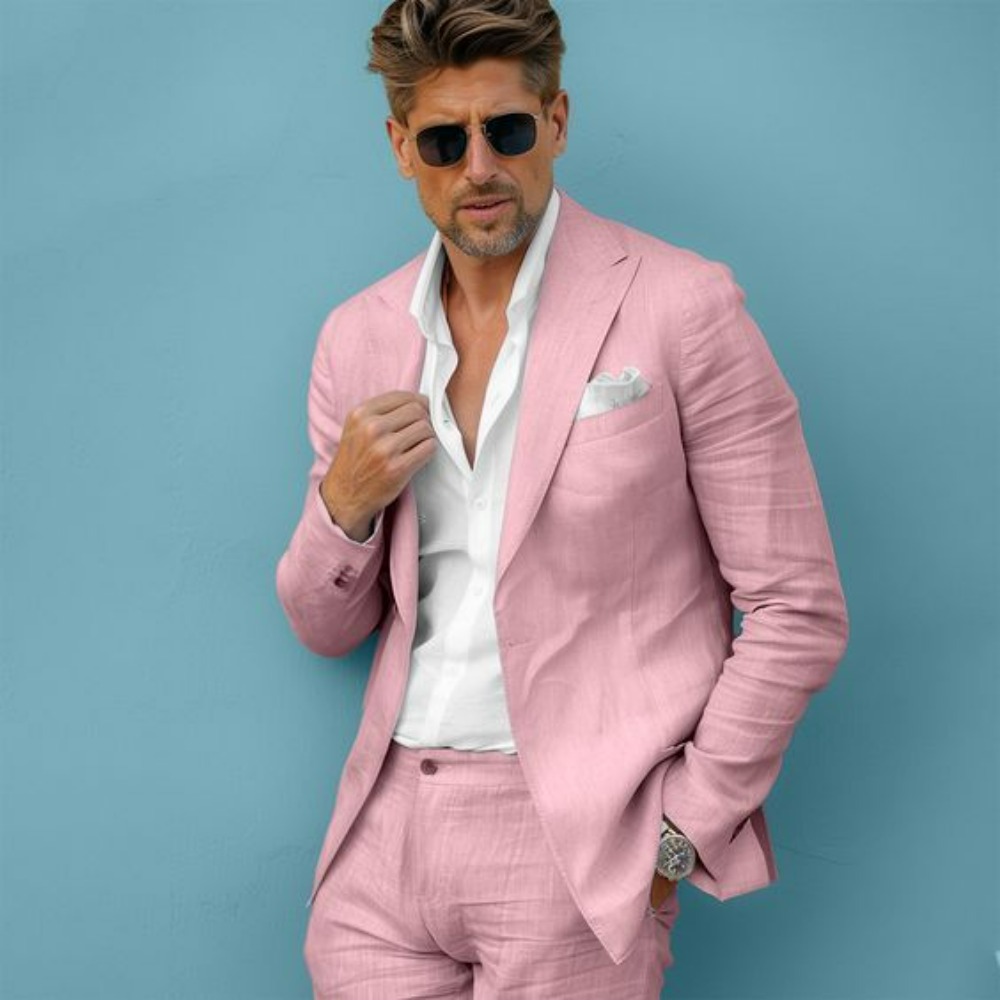 Lniany garnitur męski na wesel – Men'S Formal Wear No Suit recenzja i cena