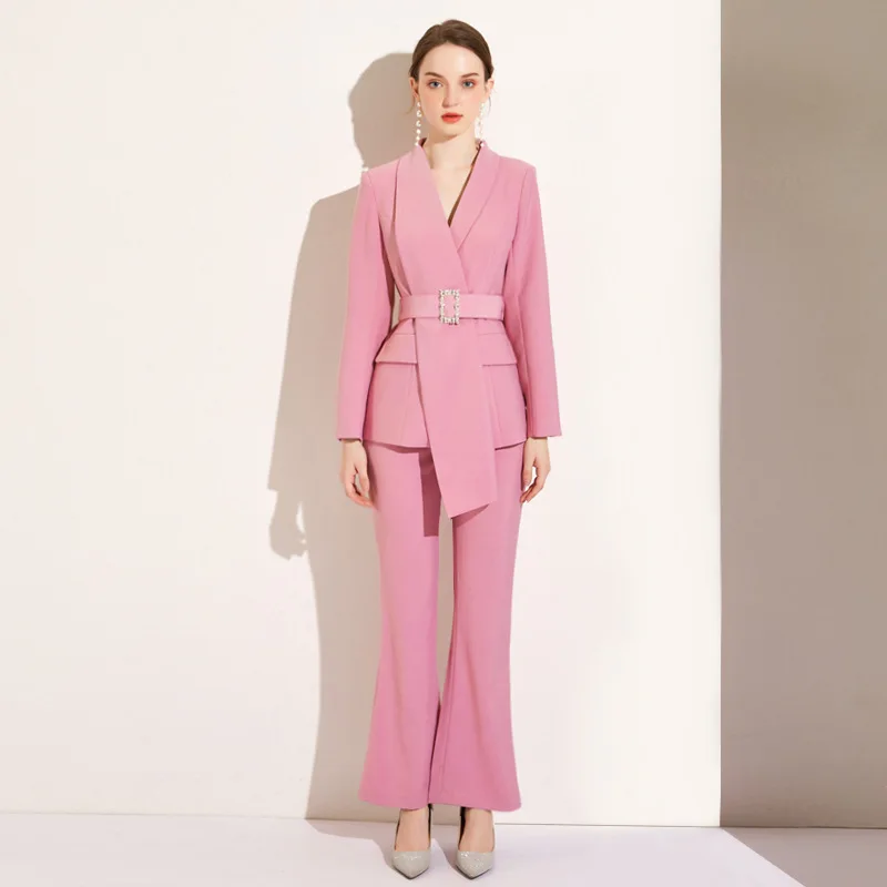 Damski Zestaw Garniturowy: Ele – Slim Fit Suit Set recenzja i cena