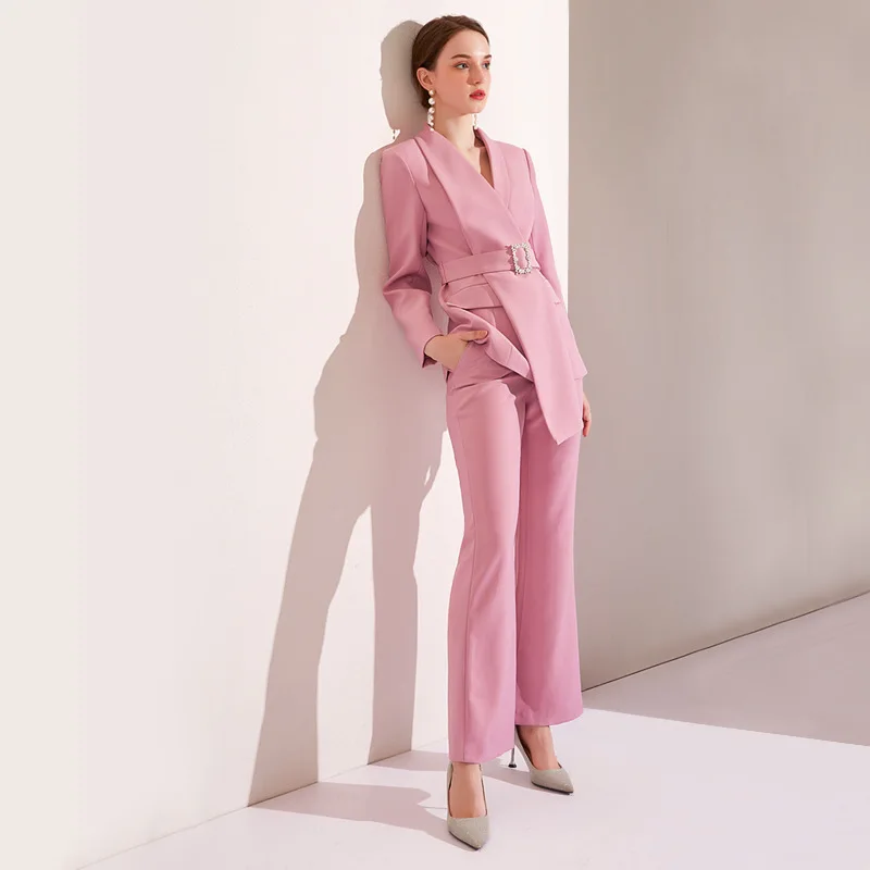Damski Zestaw Garniturowy: Ele – Slim Fit Suit Set recenzja i cena