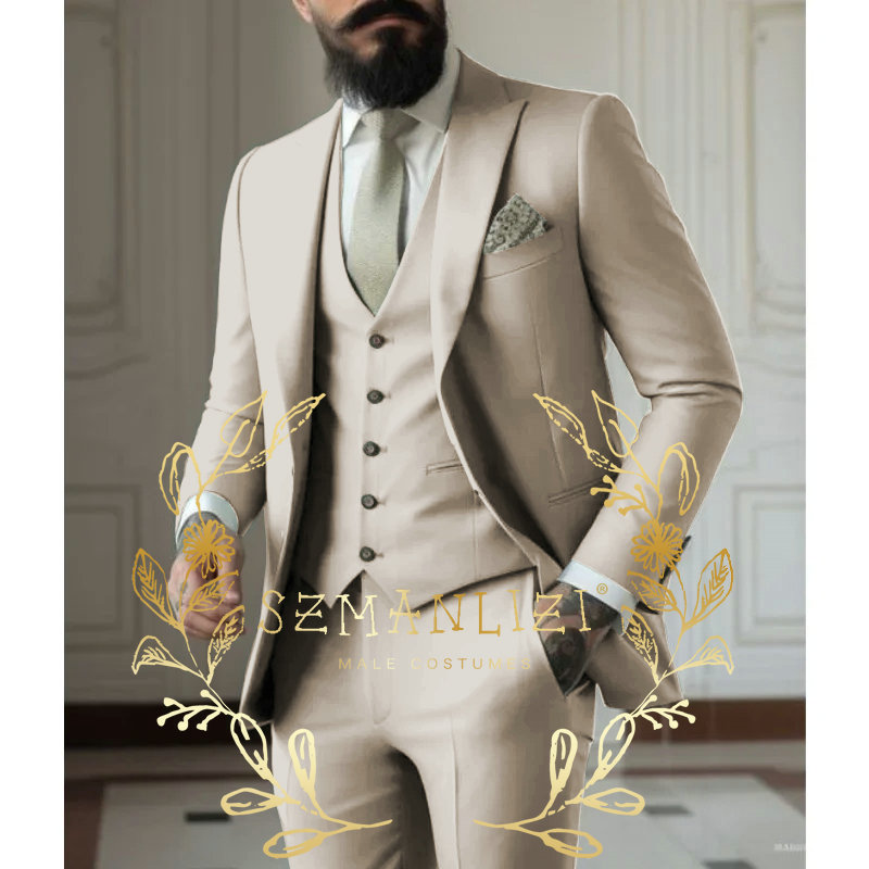 Jasnozielony Garnitury Męskie  – Men Formal Wear Green recenzja i cena