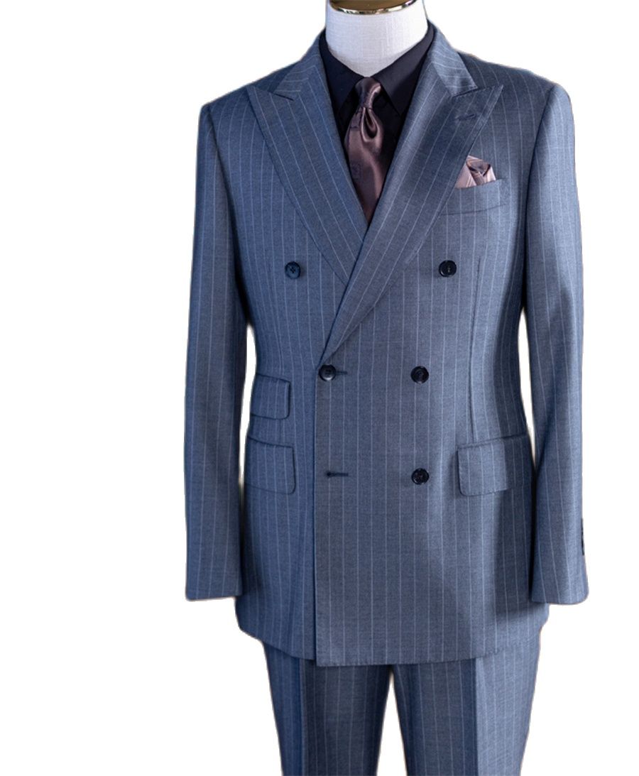 Szary Garnitur Męski Dwurzędow – Men Formal Wear With Blazer recenzja i cena