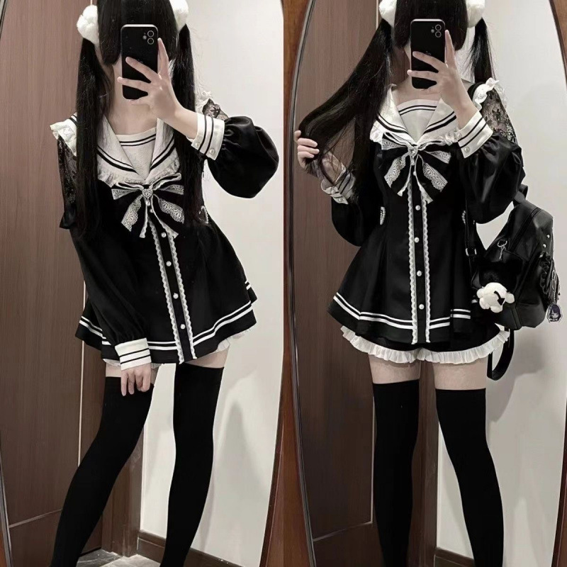 Jirai Kei Sailor Black Dress L – Slim Fit Suit Set recenzja i cena