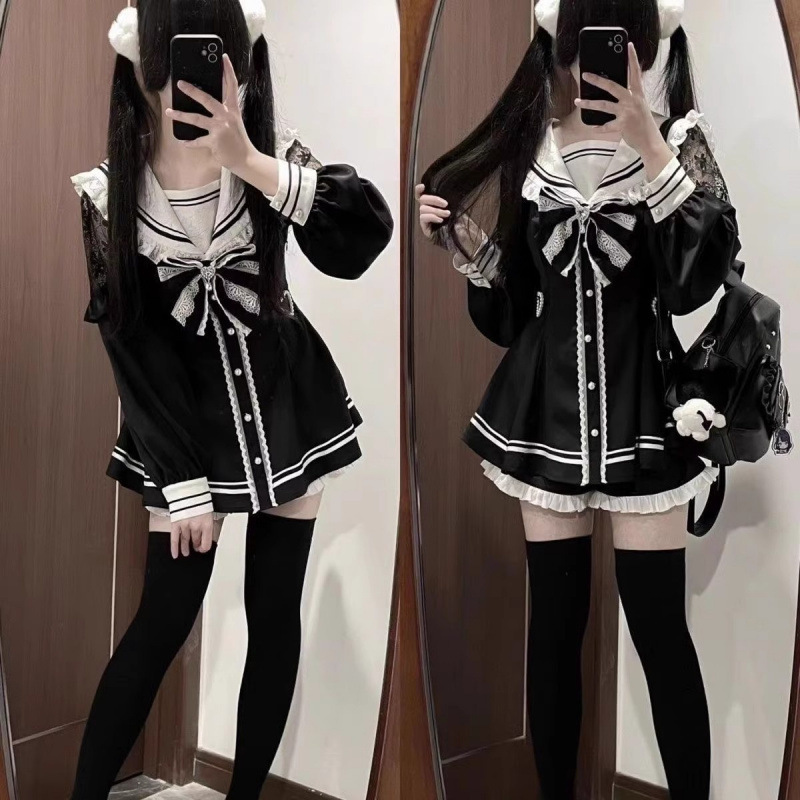 Jirai Kei Sailor Black Dress L – Slim Fit Suit Set recenzja i cena