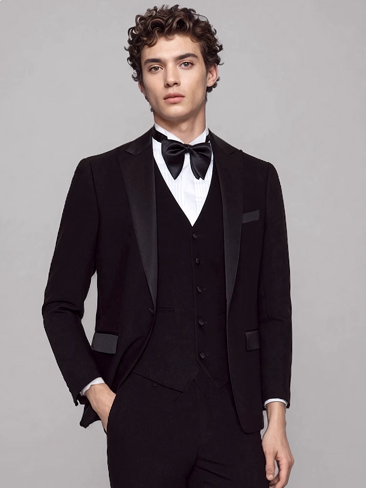 Męski Garnitur Luksusowy Czarn – Men Formal Wear For Dinner recenzja i cena