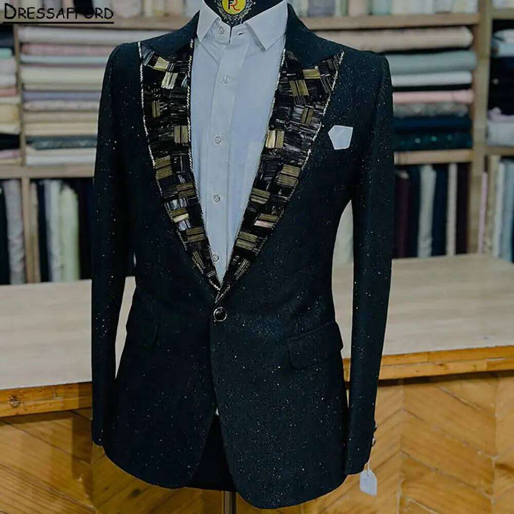 Czarny Męski Garnitur Biznesow – Men'S Formal Wear No Suit recenzja i cena