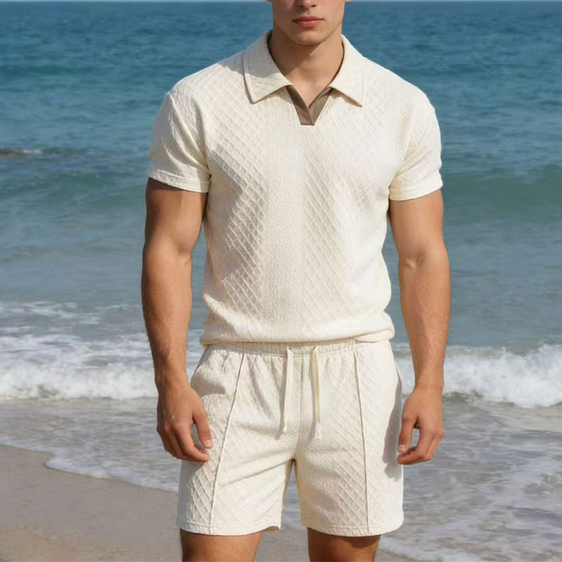 Męskie komplety na lato 2026,  – Slim Fit Suit Set recenzja i cena